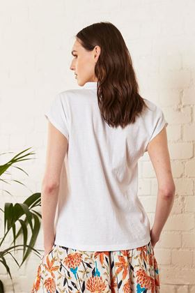 Picture of Nomads Organic Cotton Collared T Shirt - White