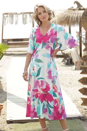 Picture of Pomodoro Orchid Tea Dress